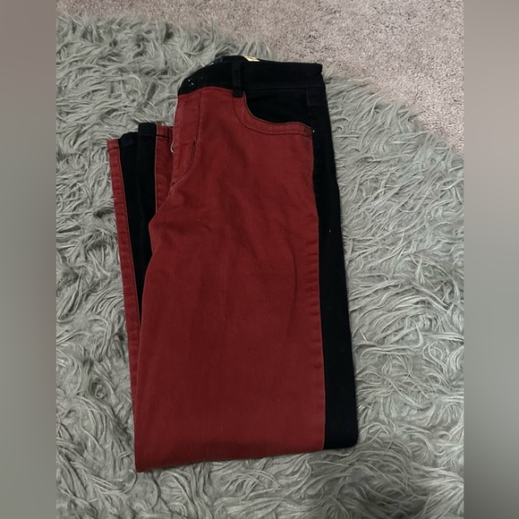 Maeve Colorblock straight jeans - Picture 7 of 9